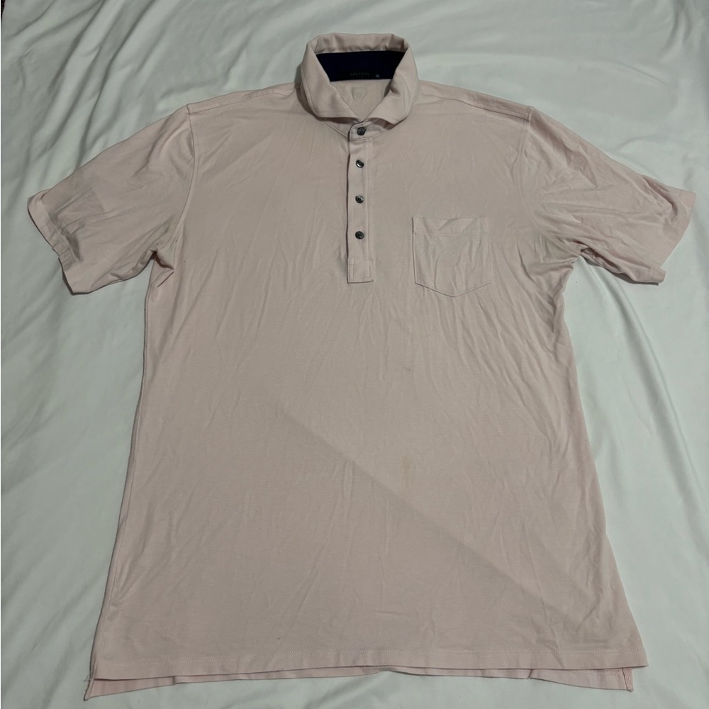 Men's Greyson Polo Short Sleeve Shirt Pink Size XL